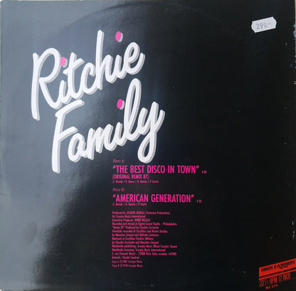 Ritchie Family* : The Best Disco In Town (Original Remix 87) (12")
