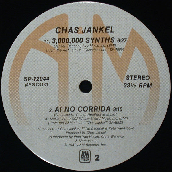 Chas Jankel : Glad To Know You (12")
