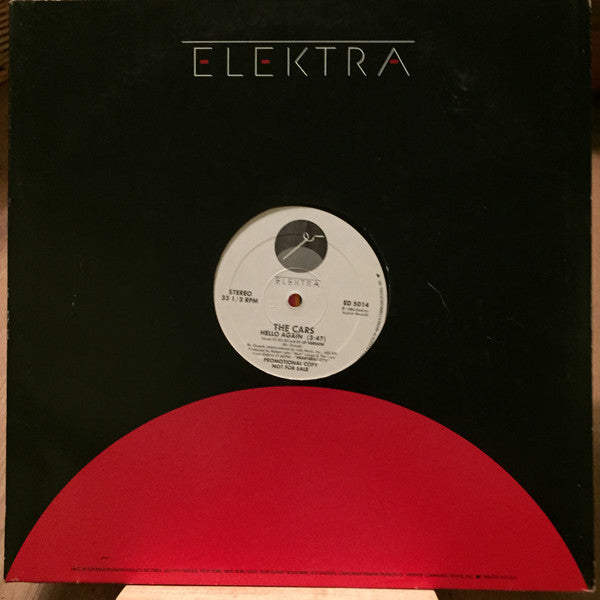 The Cars : Hello Again (12", Promo)