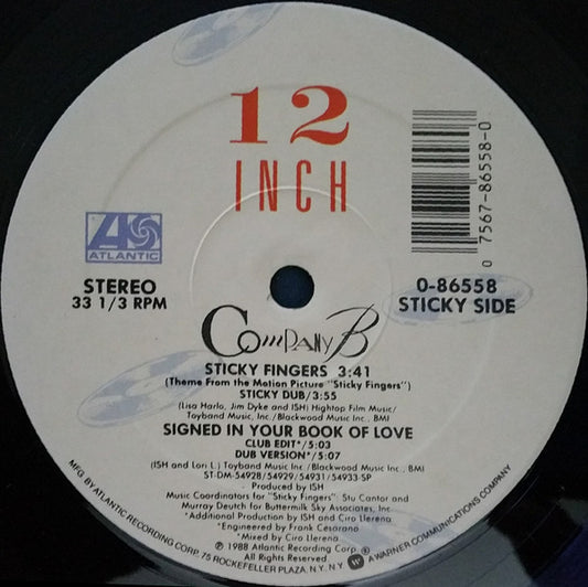 Company B : Signed In Your Book Of Love  (12", Single, Spe)