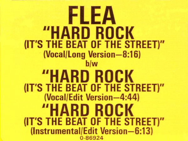 Flea (2) : Hard Rock (It's The Beat Of The Street) (12", Promo)
