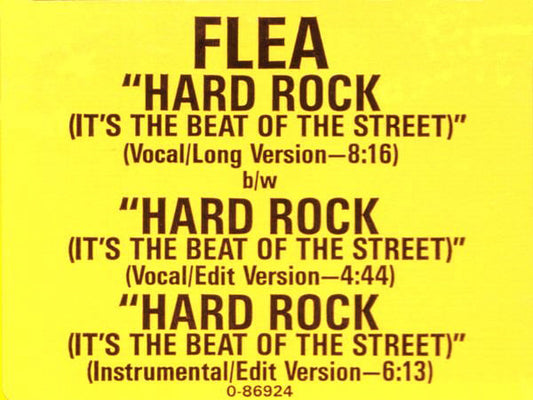 Flea (2) : Hard Rock (It's The Beat Of The Street) (12", Promo)
