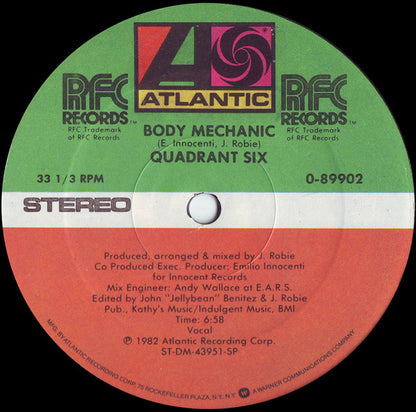 Quadrant Six : Body Mechanic (12", Single)