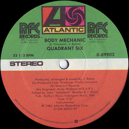 Quadrant Six : Body Mechanic (12", Single)