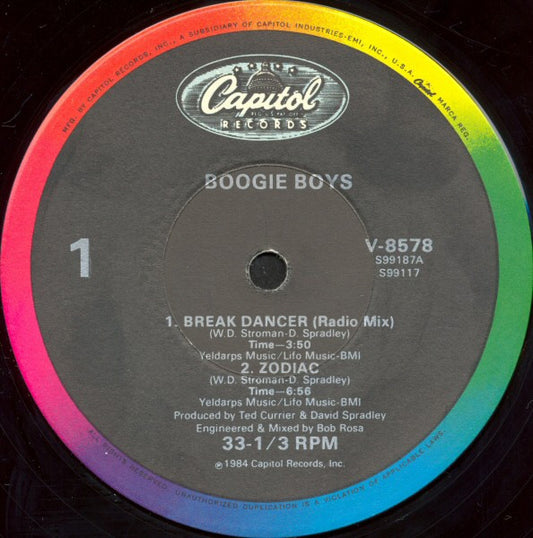 The Boogie Boys* : Zodiac / Break Dancer / Shake And Break (12")