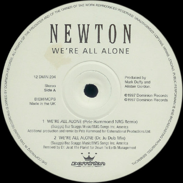 Newton (2) : We're All Alone (12")