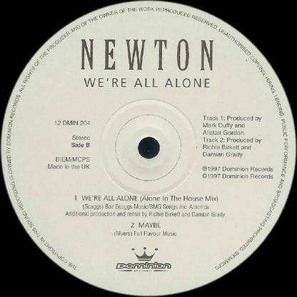 Newton (2) : We're All Alone (12")