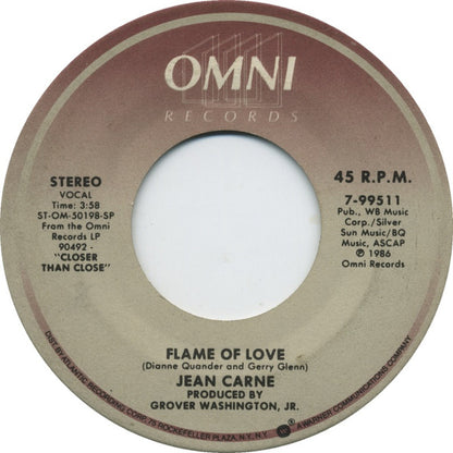 Jean Carne* : Flame Of Love (7", Single, Spe)