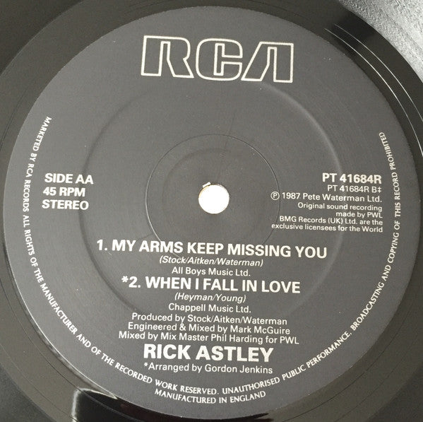 Rick Astley : My Arms Keep Missing You (Bruno's Mix) (12")