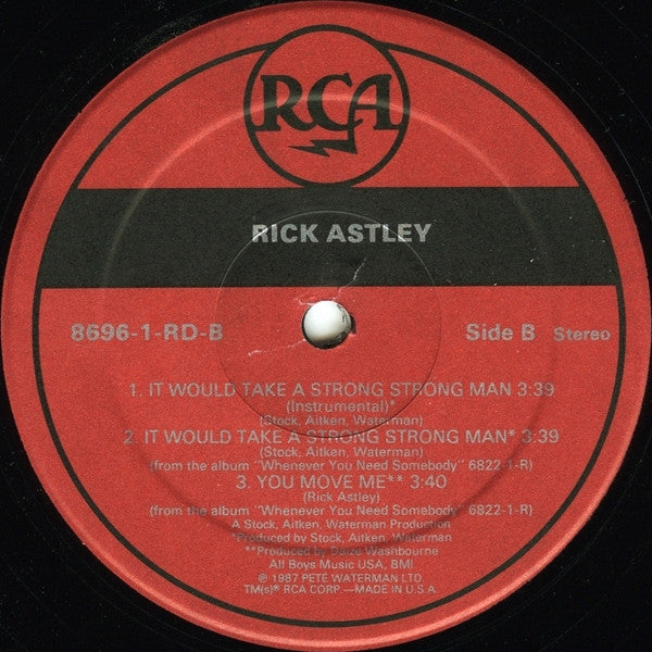 Rick Astley : It Would Take A Strong Strong Man (12", RP)