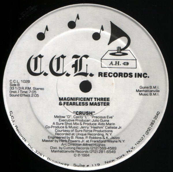 Magnificent Three & Fearless Master : Crush (12")