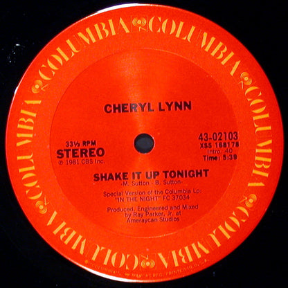 Cheryl Lynn : Shake It Up Tonight (12")