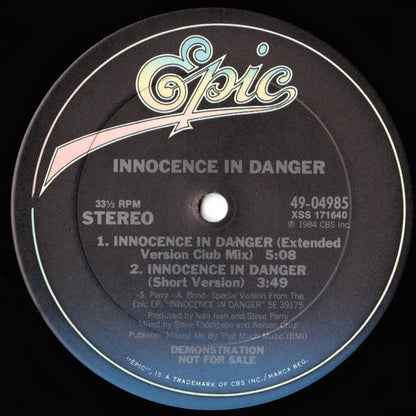 Innocence In Danger : Innocence In Danger (12", Promo)