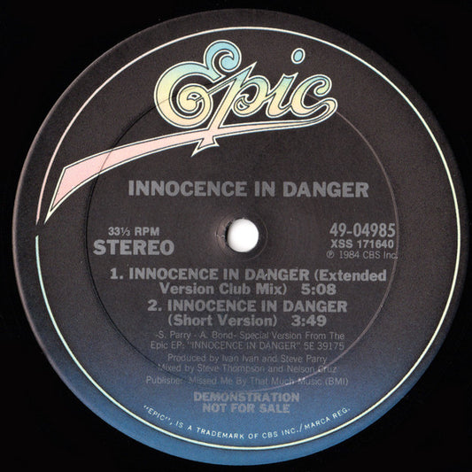 Innocence In Danger : Innocence In Danger (12", Promo)