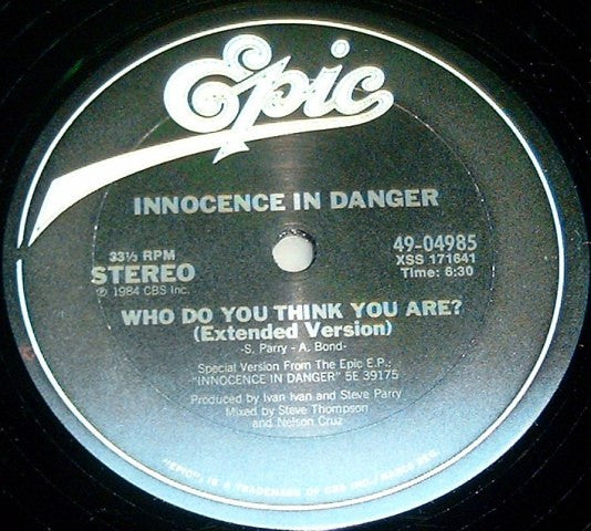 Innocence In Danger : Innocence In Danger (12")