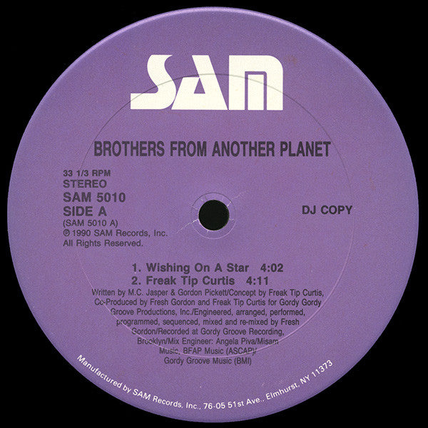 Brothers From Another Planet : Wishing On A Star (12", Single)