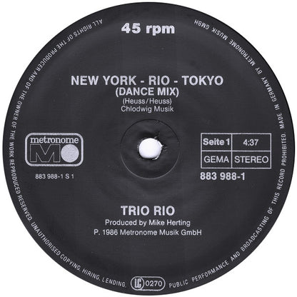 Trio Rio : New York - Rio - Tokyo (12", Maxi)