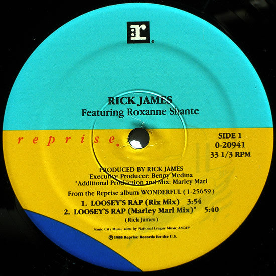 Rick James Featuring Roxanne Shanté And Big Daddy Kane : Loosey's Rap (12", Maxi)