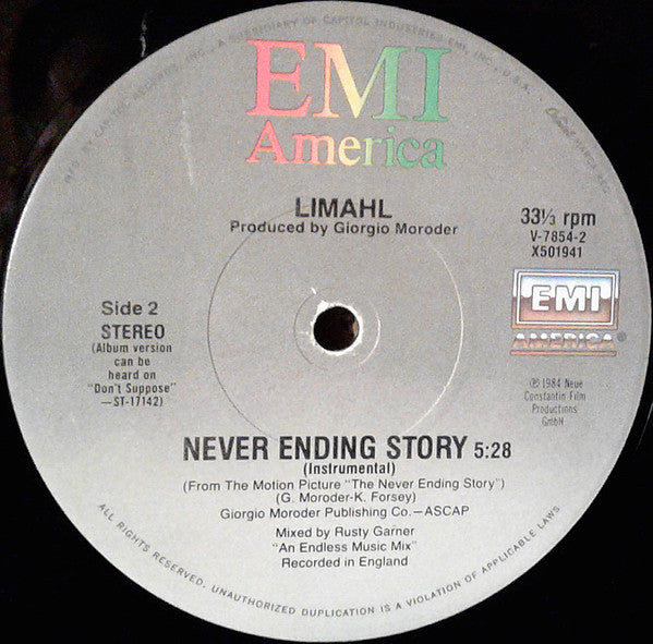 Limahl : The Never Ending Story (12", Single)