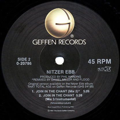 Nitzer Ebb : Join In The Chant (12", Maxi, SRC)