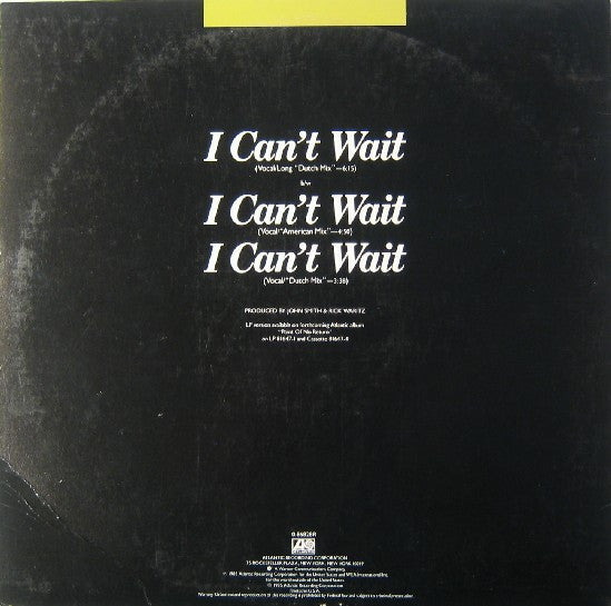 Nu Shooz : I Can't Wait (12", AR )