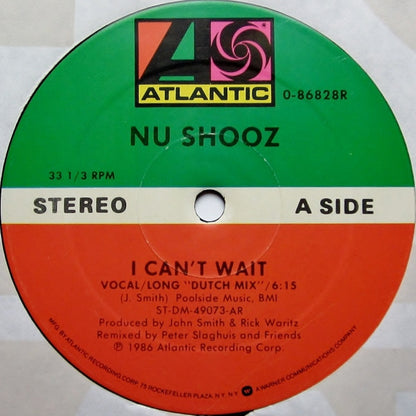 Nu Shooz : I Can't Wait (12", AR )