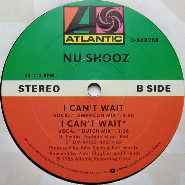 Nu Shooz : I Can't Wait (12", AR )