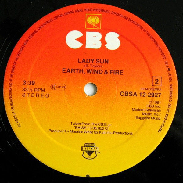 Earth, Wind & Fire : Fall In Love With Me (12", Maxi)