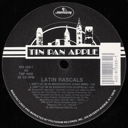 The Latin Rascals : Don't Let Me Be Misunderstood (12", Car)