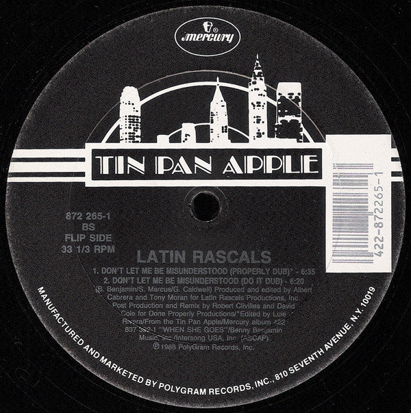 The Latin Rascals : Don't Let Me Be Misunderstood (12", Car)