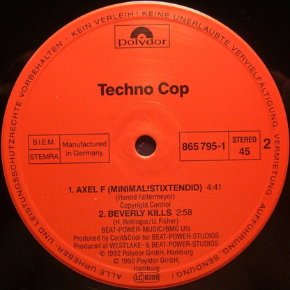 Techno Cop : Axel F. (12", Maxi)
