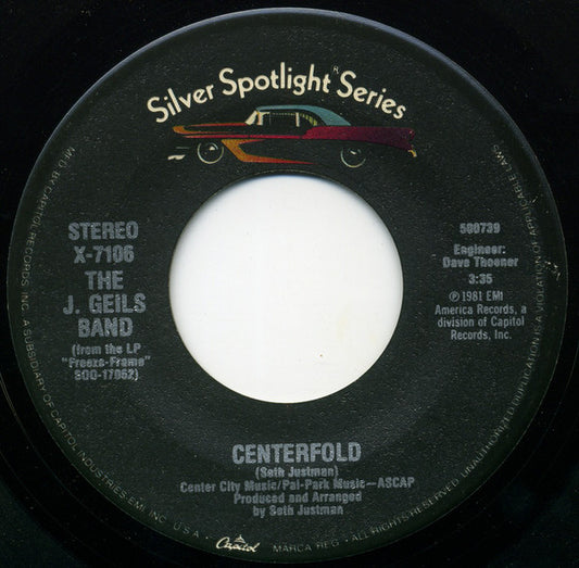 The J. Geils Band : Centerfold / I Do (7", Single)