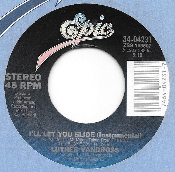Luther Vandross : I'll Let You Slide (7", Single)