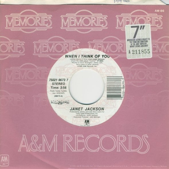 Janet Jackson : When I Think Of You / Control (7")