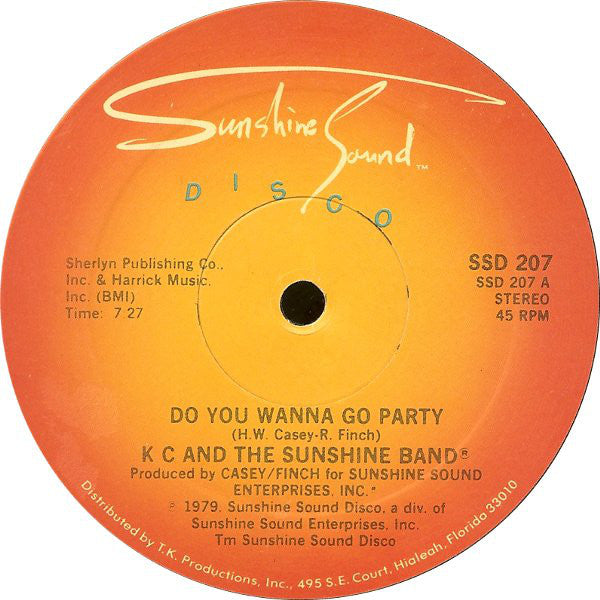 K C And The Sunshine Band* : Do You Wanna Go Party (12")