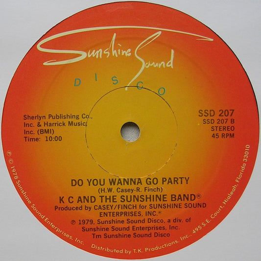 K C And The Sunshine Band* : Do You Wanna Go Party (12")