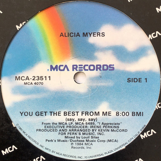 Alicia Myers : You Get The Best From Me (Say, Say, Say) / I Want To Thank You (12")
