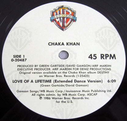 Chaka Khan : Love Of A Lifetime (12", Maxi)