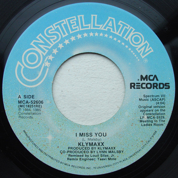 Klymaxx : I Miss You (7", Single)