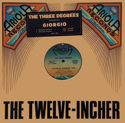 The Three Degrees : Giving Up, Giving In (12", Promo)