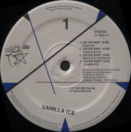 Vanilla Ice : Ice Ice Baby (12", SRC)