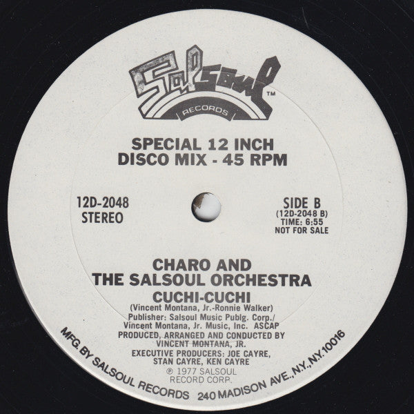 Charo And The Salsoul Orchestra : Dance A Little Bit Closer (12", Promo)