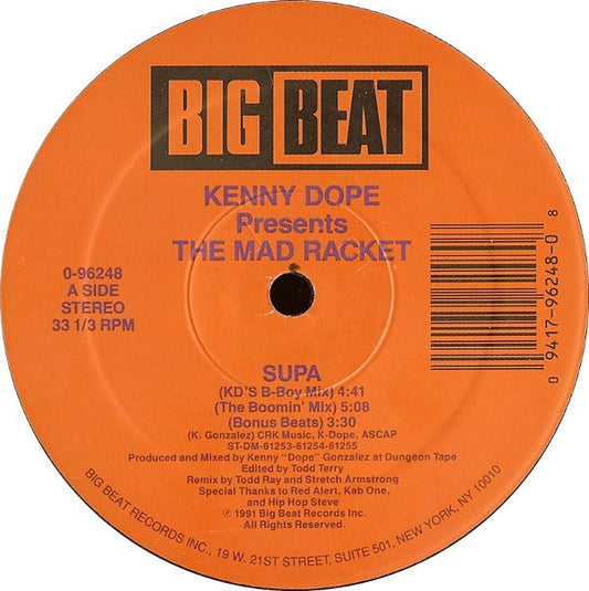 Kenny Dope* Presents The Mad Racket : Supa (12")