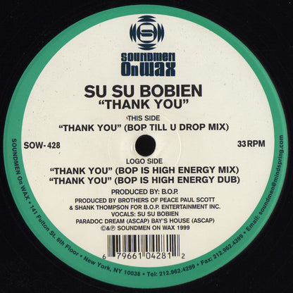 Su Su Bobien : Thank You (12")