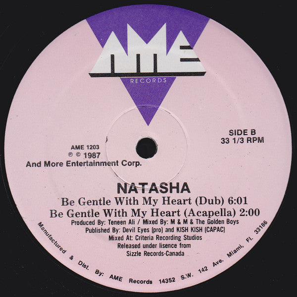 Natasha (2) : Be Gentle With My Heart (12")