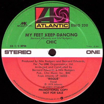 Chic : My Feet Keep Dancing (12", Promo)