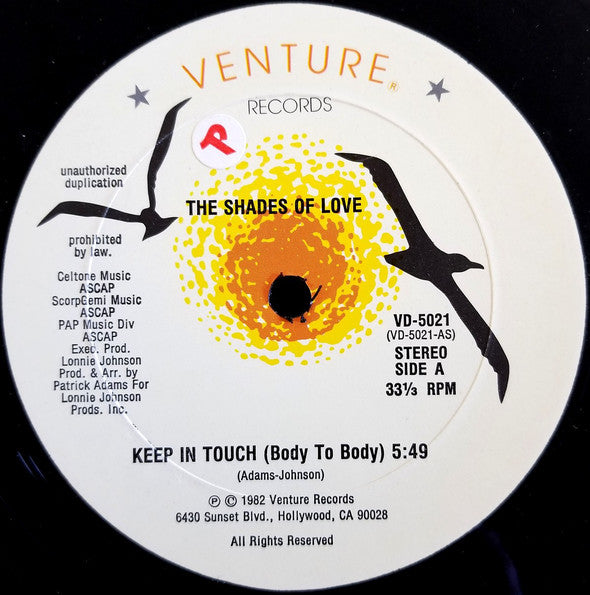 Shades Of Love : Keep In Touch (Body To Body) (12")