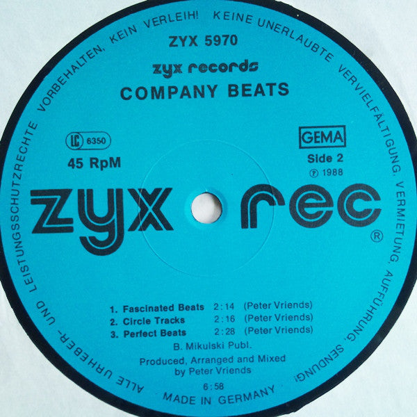 Company B : The Miami Megamix (12", Single, P/Mixed, Blu)