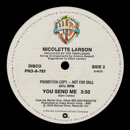 Nicolette Larson : Lotta Love (12", Promo)