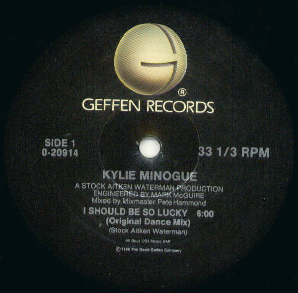 Kylie Minogue : I Should Be So Lucky  (12", Maxi)